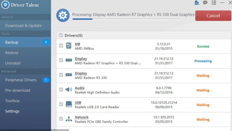 driver talent pro software screenshot