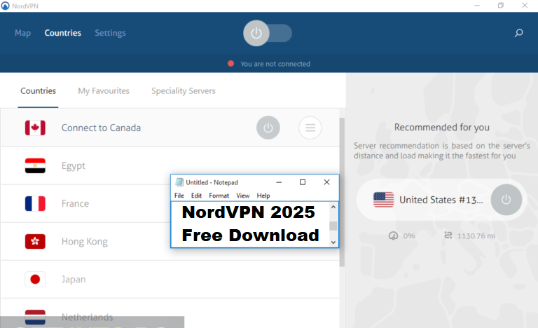 NordVPN 2025 Screenshot