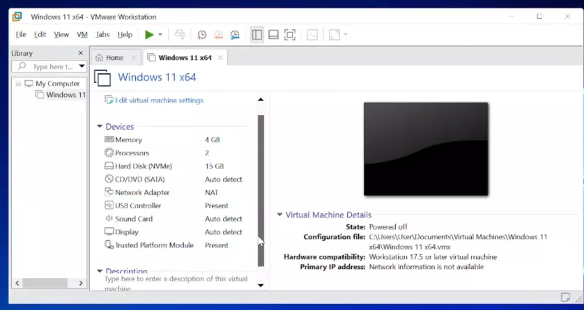 vmware workstation pro 2025 screenshot