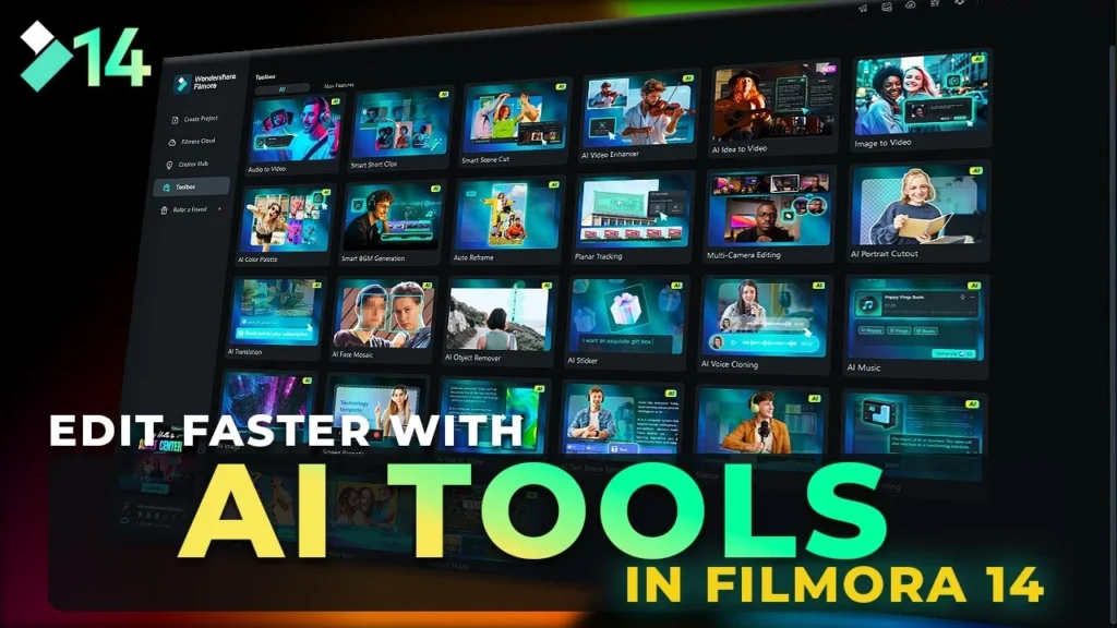 Filmora 14 AI Smart Editing tools