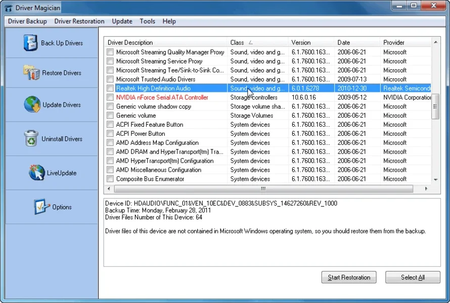 Driver Magician 2026 Screenshot
