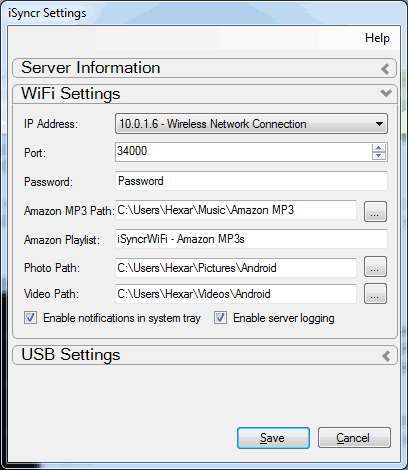 iSyncr Desktop PC Screenshot