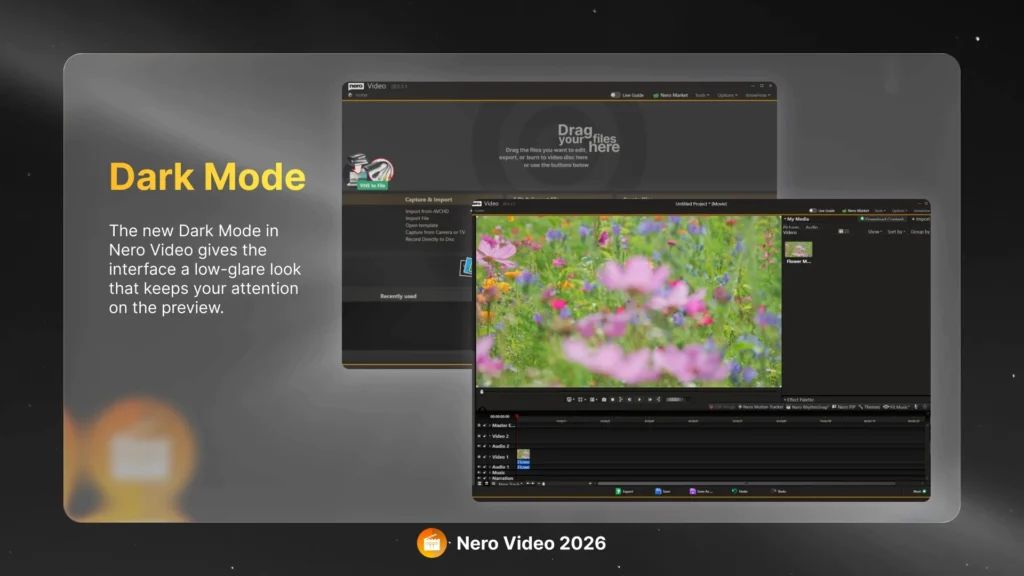 nero video 2026 dark mode