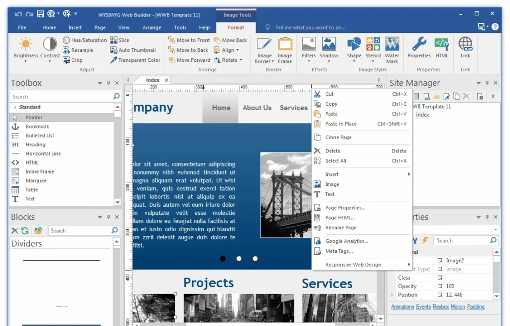 WYSIWYG Web Builder 2026 screenshot 