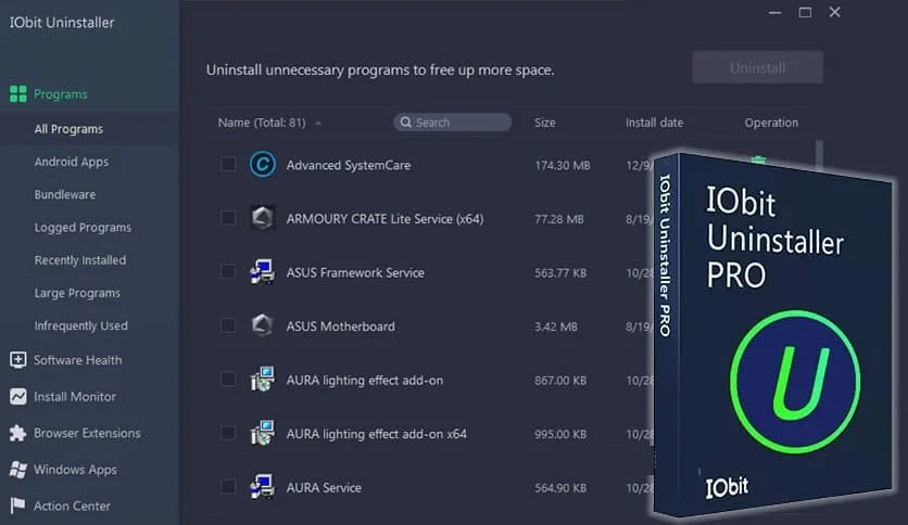IObit Uninstaller Pro 2025 Screenshot
