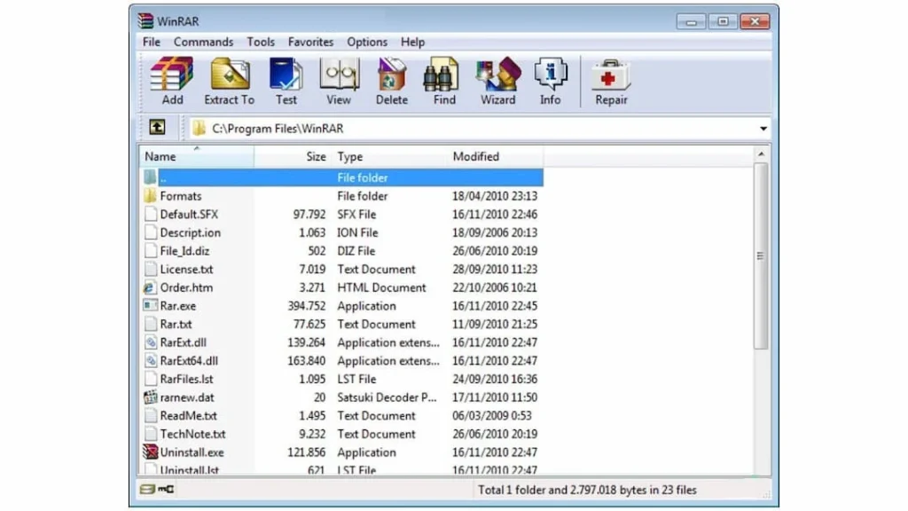 WinRAR Professional 7.21.1 Screenshot
