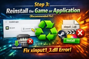 Step 3: Reinstall the Game or Application