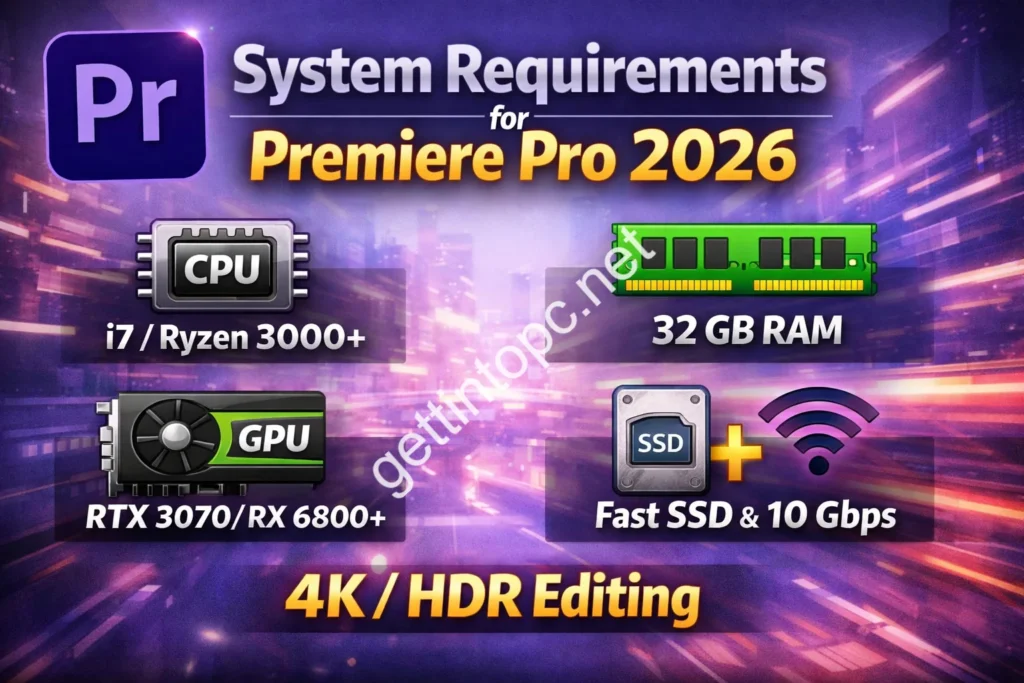 System Requirements for Adobe Premiere Pro 2026