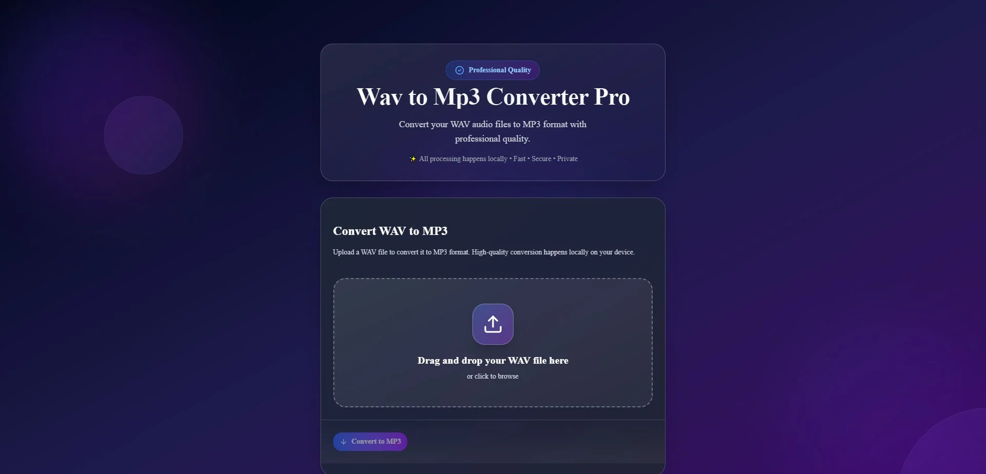 Wav to MP3 Converter Pro 2026 screenshot